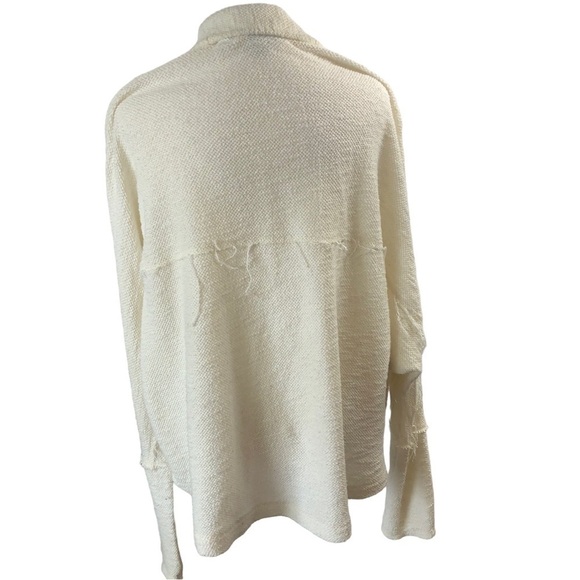 Anthropologie Saturday Sunday Open Cardigan Women M Off White Long DolmanSleeve - Picture 7 of 11